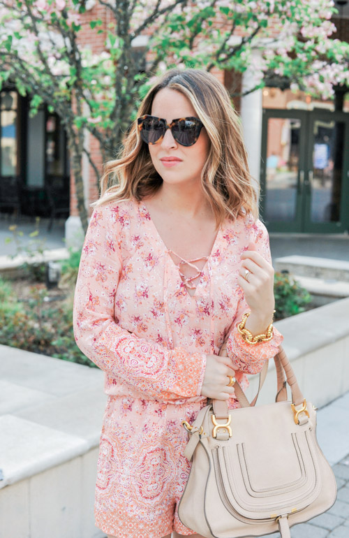 Sanctuary Brown Eyed Girl Floral Print Romper