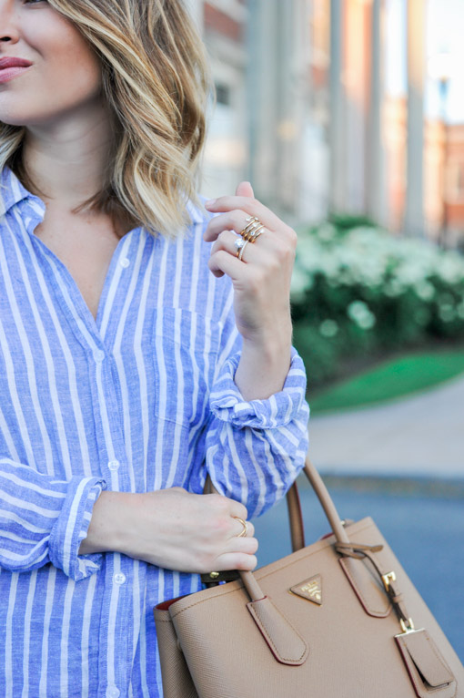 Rails 'Charli' Stripe Linen Blend Shirt
