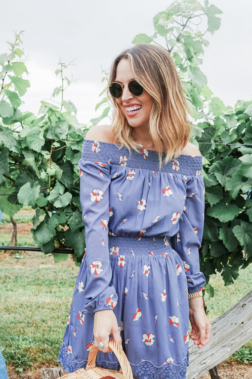 Floral Off-The-Shoulder Dress - Oh So Glam