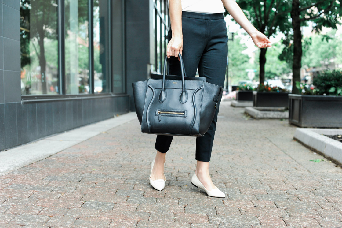 Cropped High Waist Black Pants