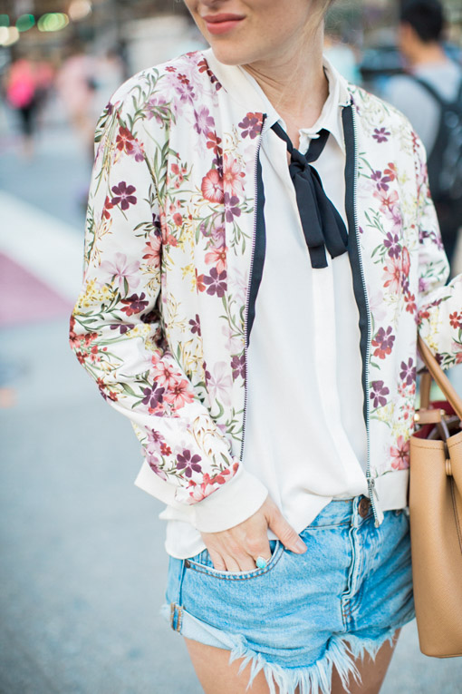 Floral Bomber Jacket