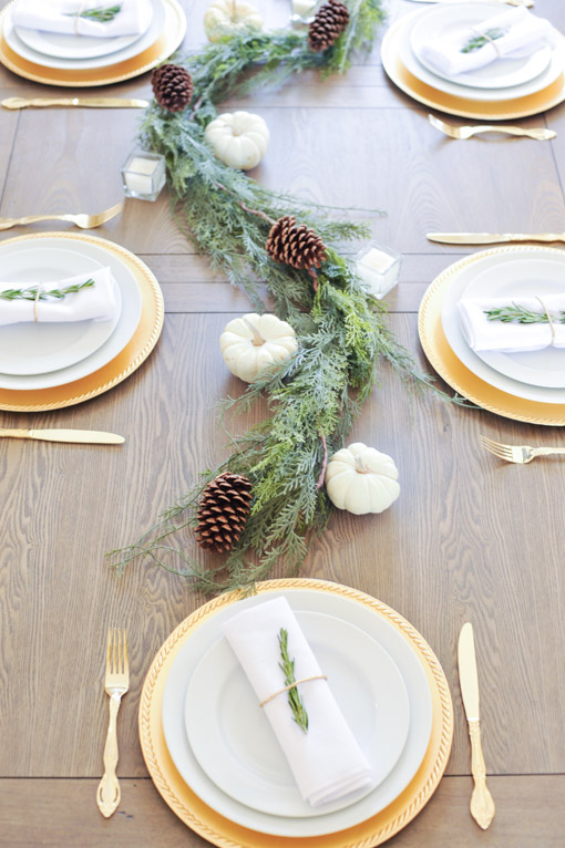 Gold Tablescape Holidays