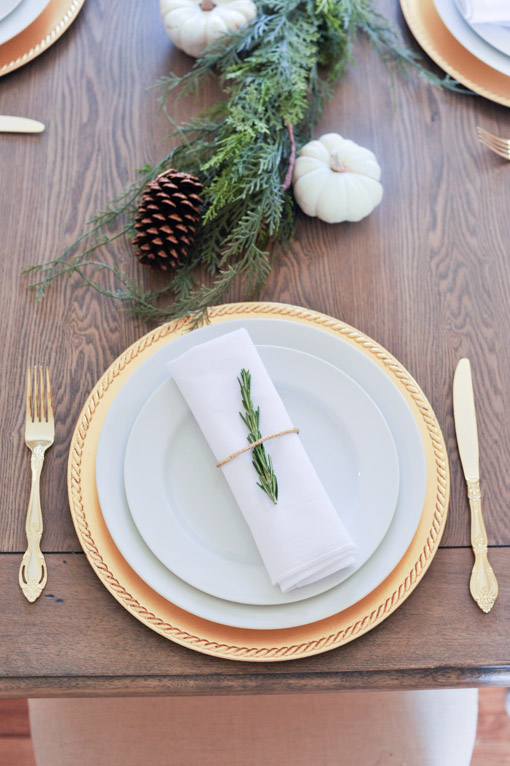 Gold Tablescape Holidays