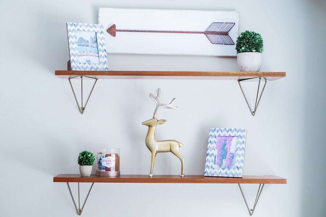 West Elm Mid Century Shelving Antique Brass Prism 