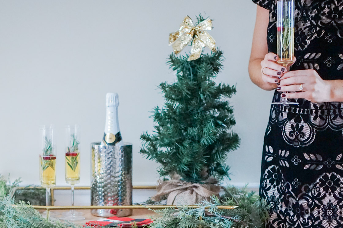 Holiday Bar Cart Decor