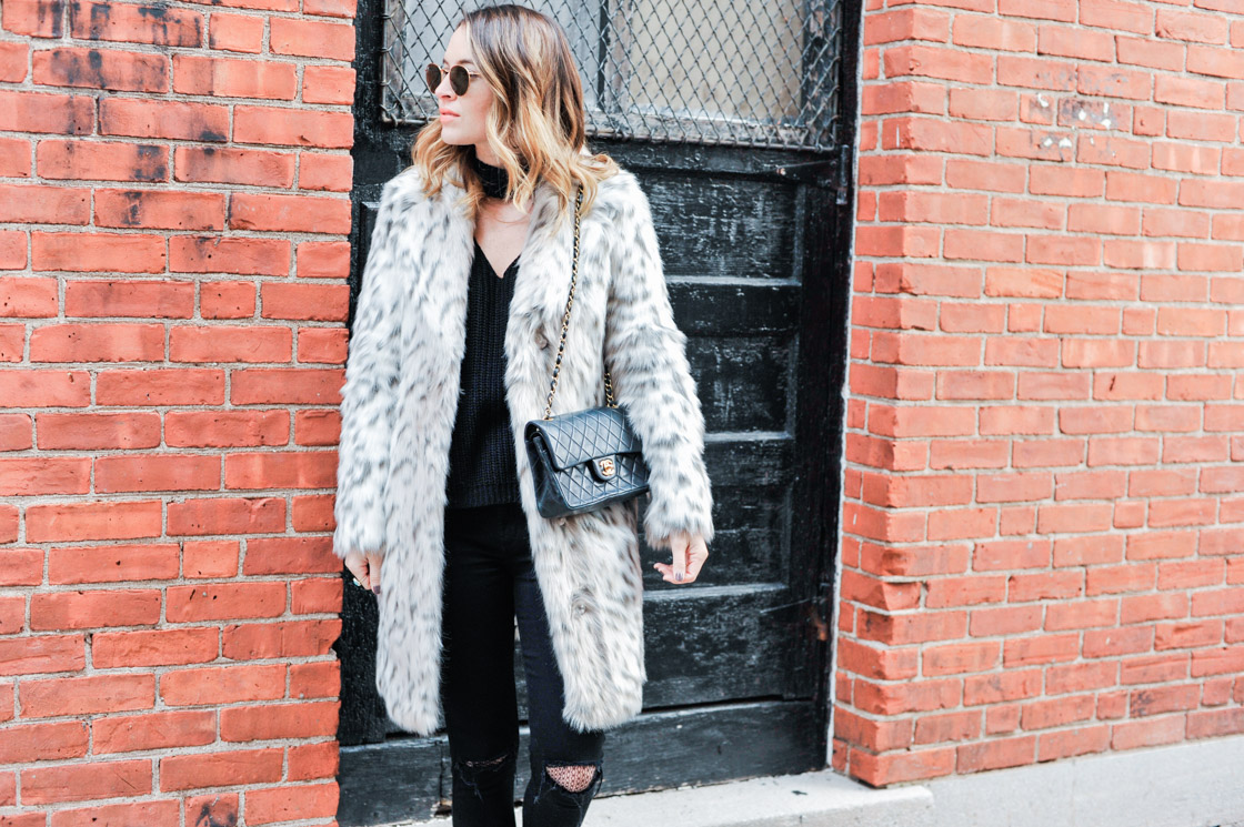 Faux Fur Coat Outfit 2017