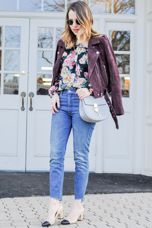 Blanknyc purple suede jacket hotsell