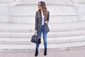 How to Style Plaid Blazer 2017