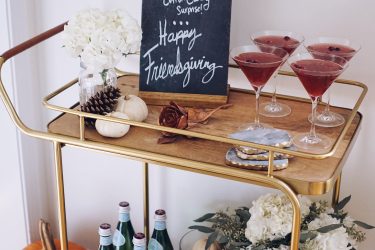 Thanksgiving Bar Cart Decor