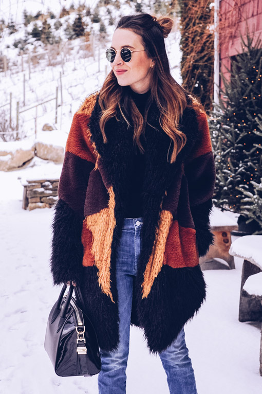 Somedays Lovin Heavy Hearts Faux Fur Jacket