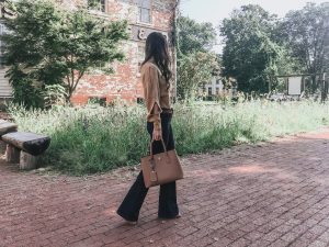 Dark Wash Flare Denim Outfit