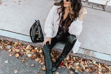 Faux Leather Pants Winter Outfit