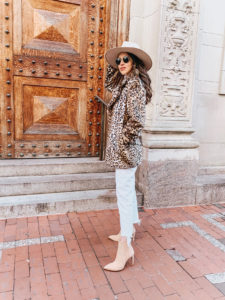 Leopard Faux Fur Coat Outfit