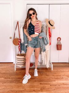 Crochet Flag Top Outfit