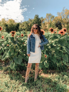 Time and Tru Women's Denim Jacket with Shearling Collar