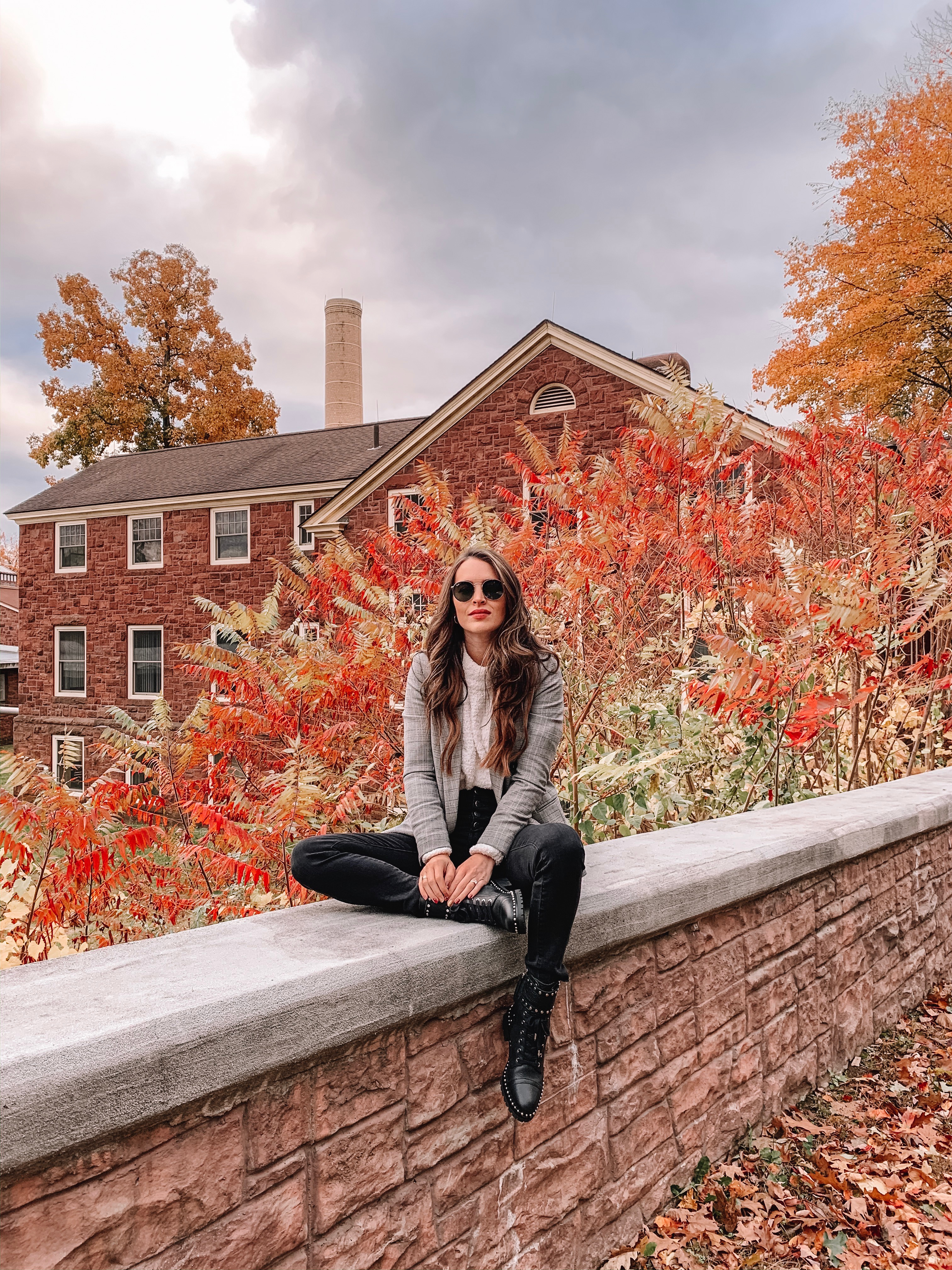 Fall Outfit Idea: Blazer and Combat Boots