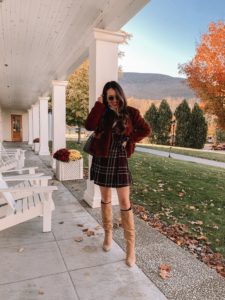 Plaid Dress Fall Outfit Idea