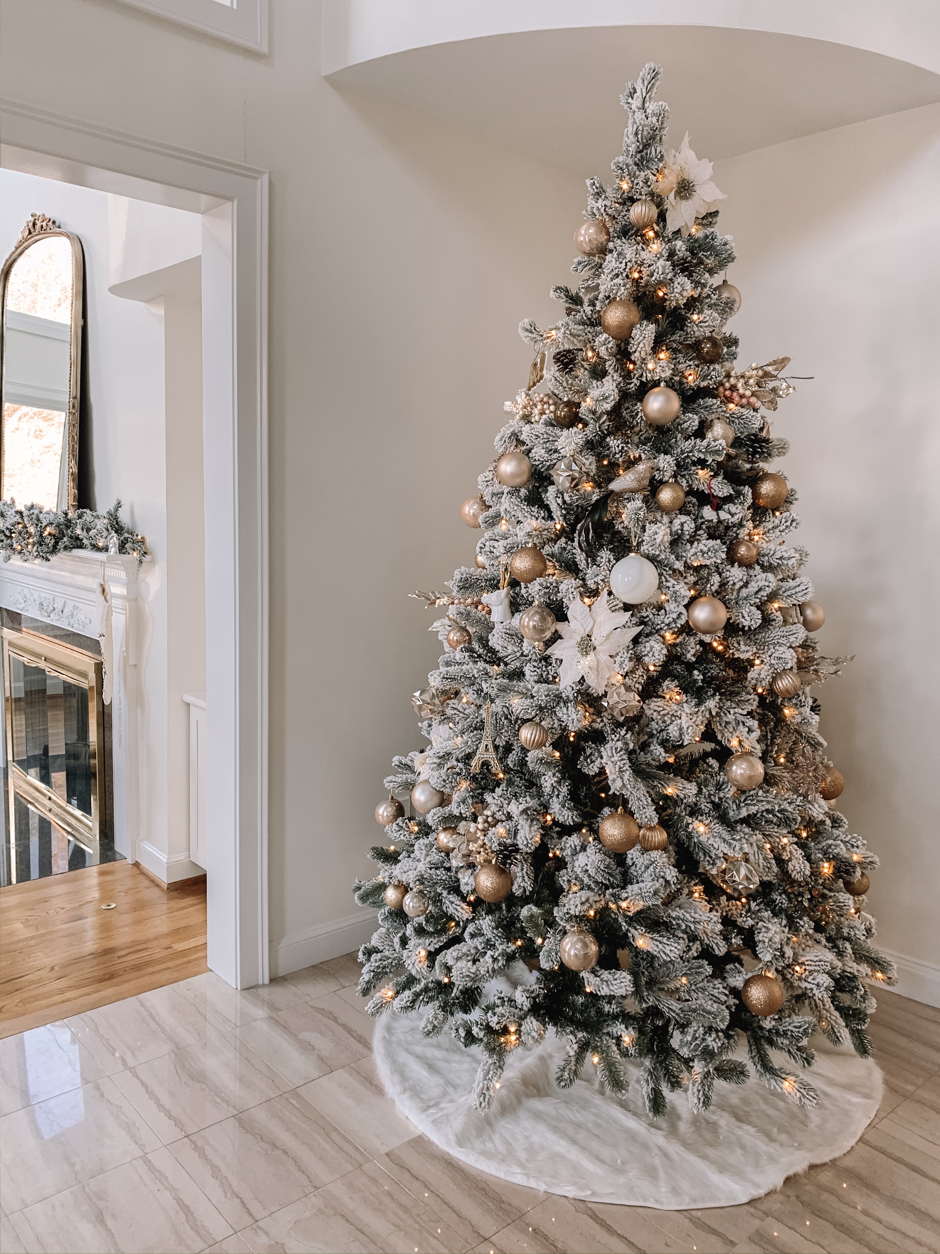 Rose Gold Christmas Tree Ornaments