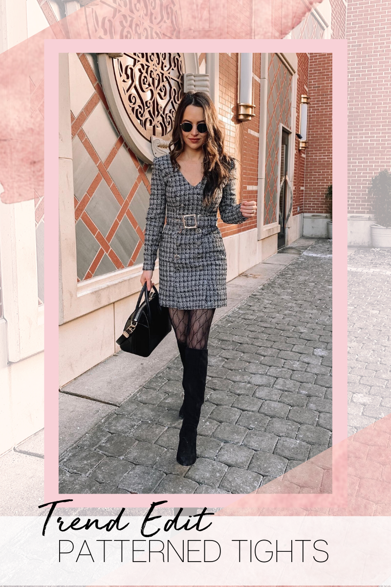 patterned tights outfit