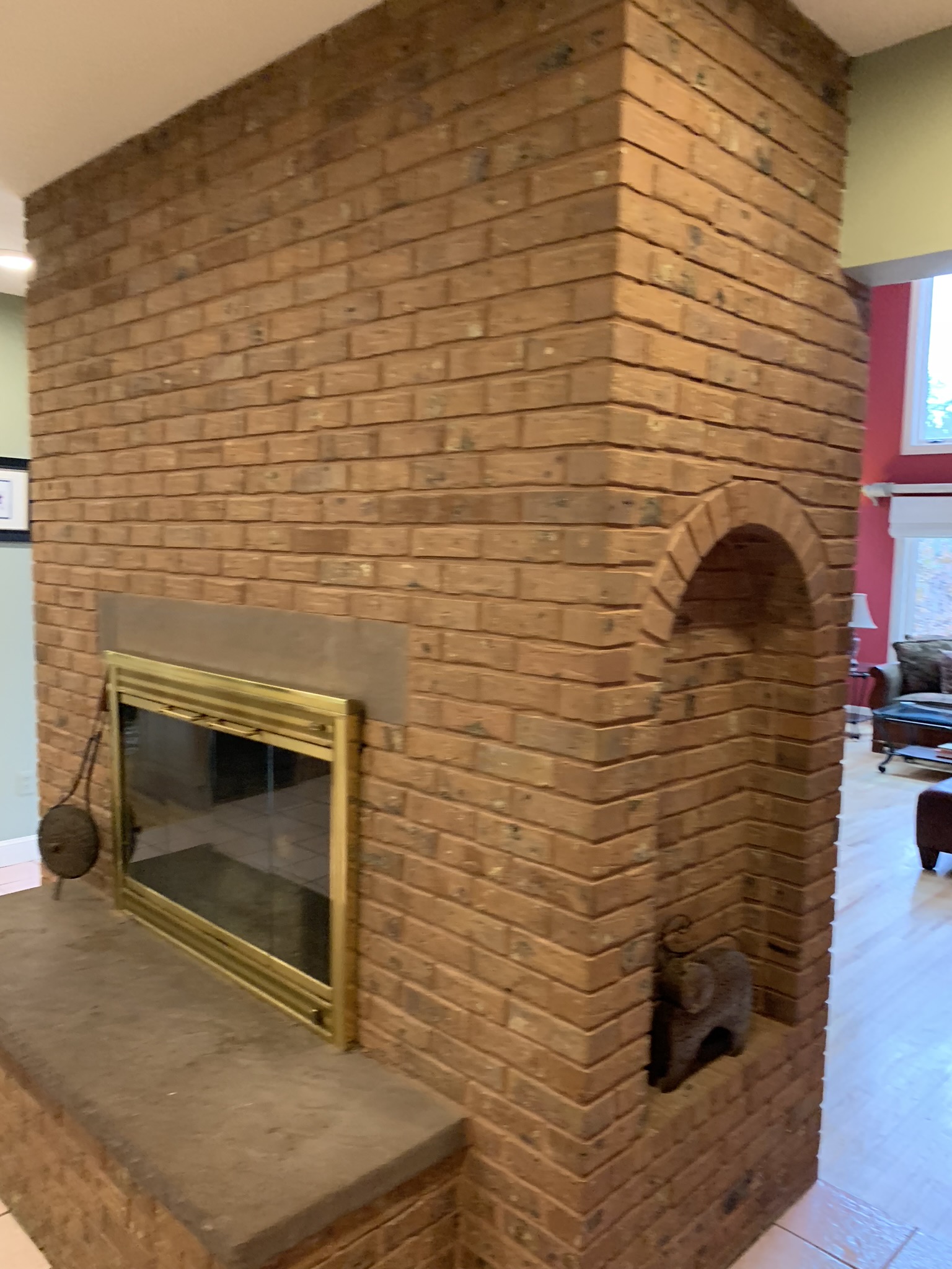 Brick Fireplace Makeover