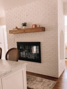 Brick Fireplace Painted White