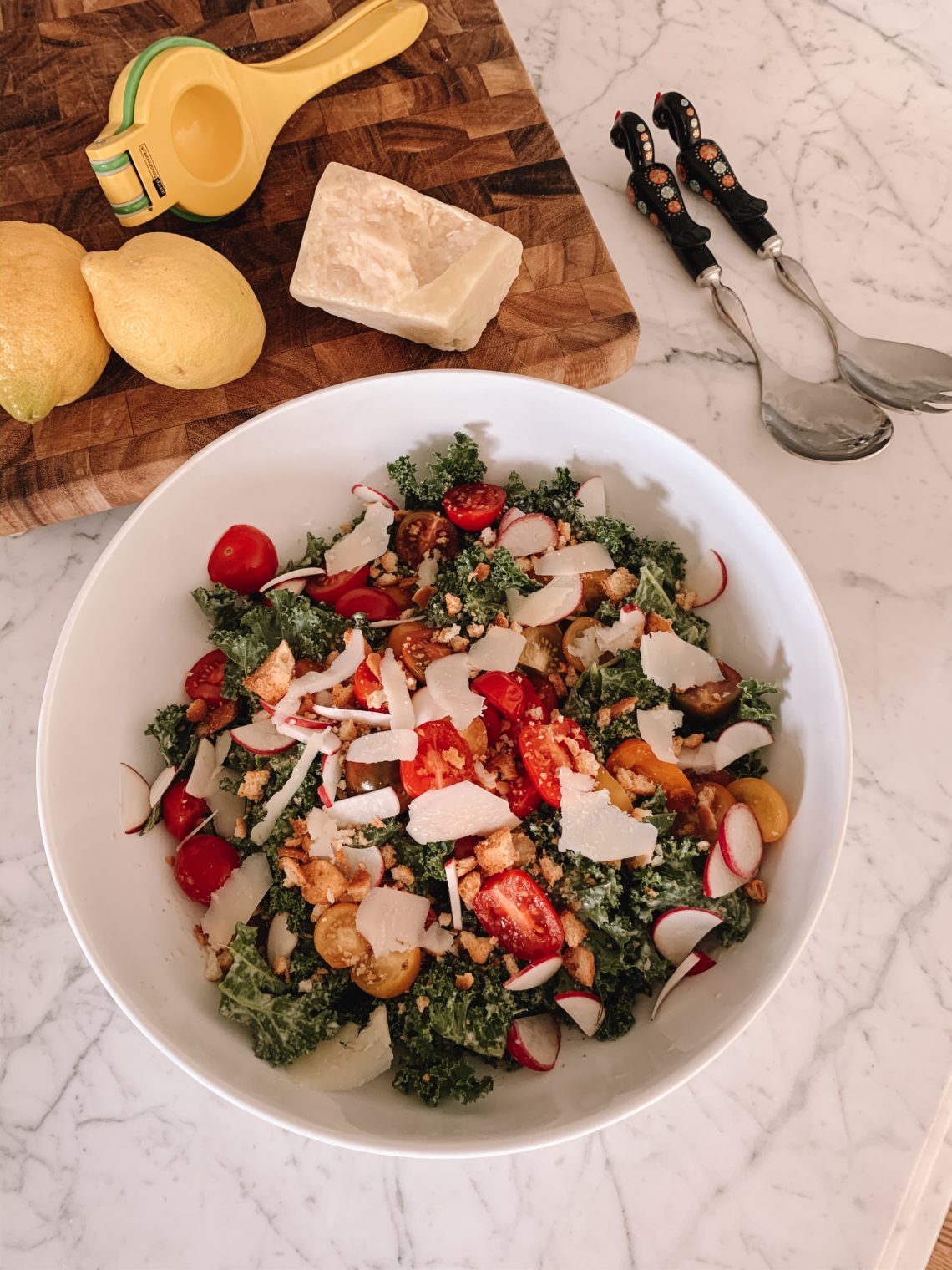 Lemon Tahini Kale Salad