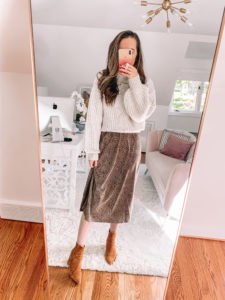 Target Sweater and Midi Skirt