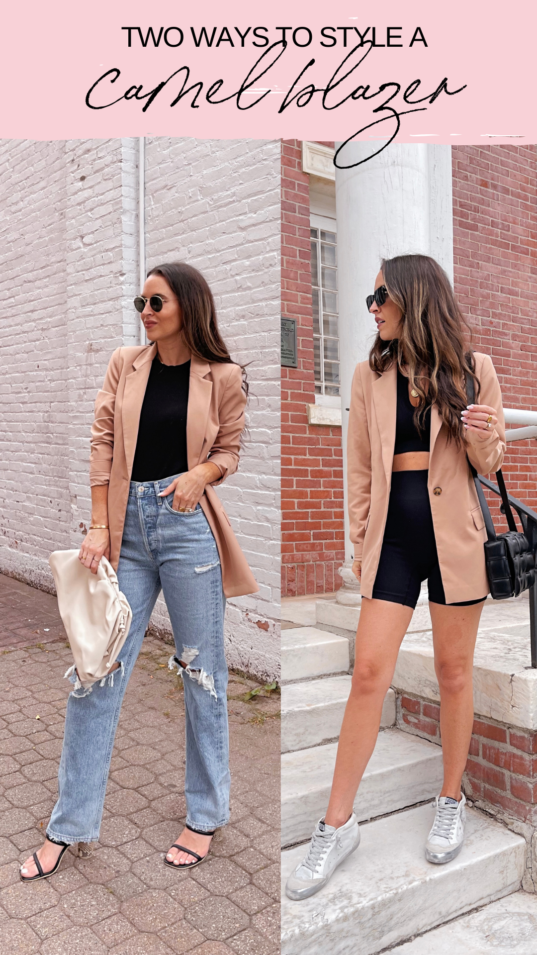 Two Ways to Wear a Camel Blazer