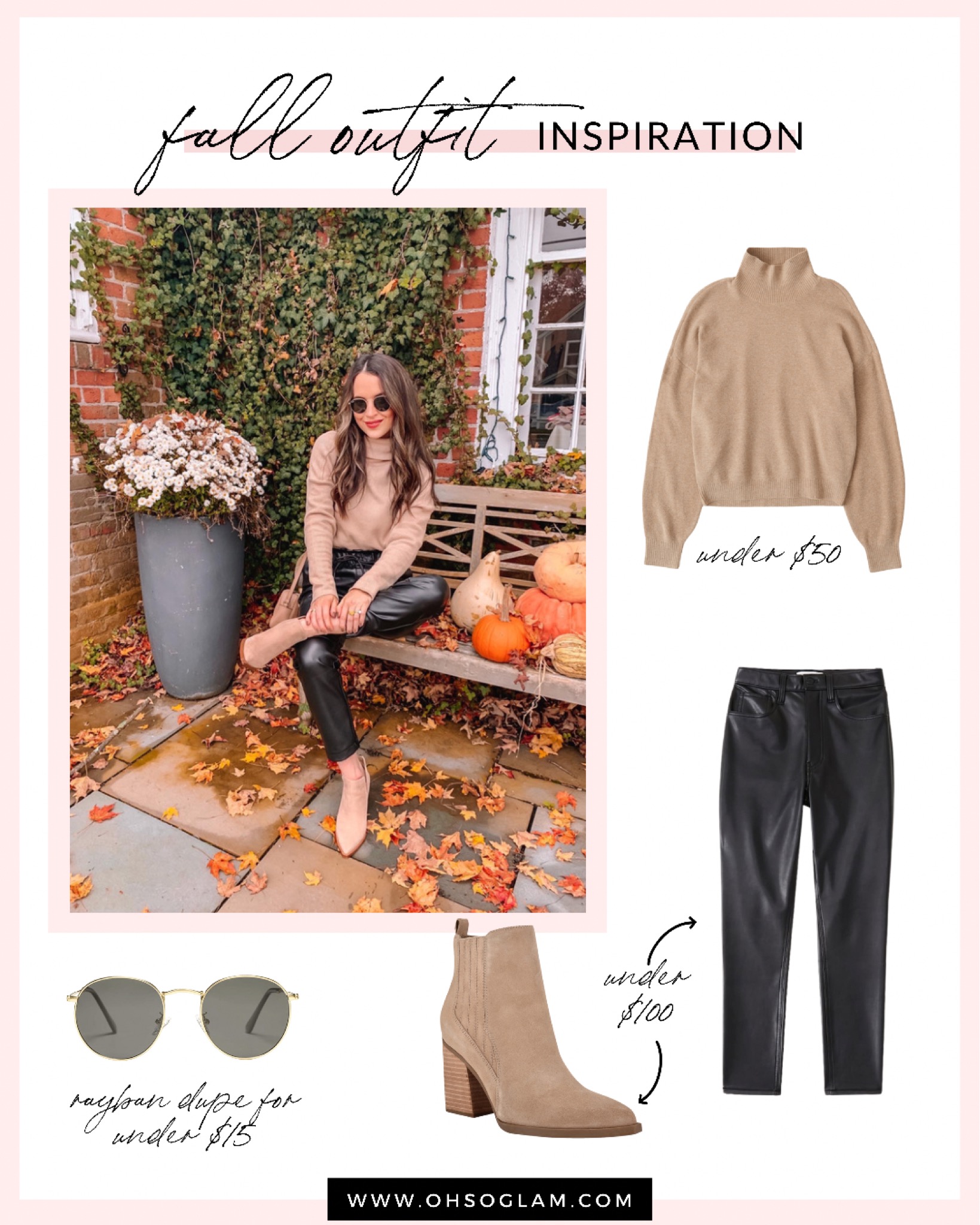 Leather Pants Fall Outfit Idea