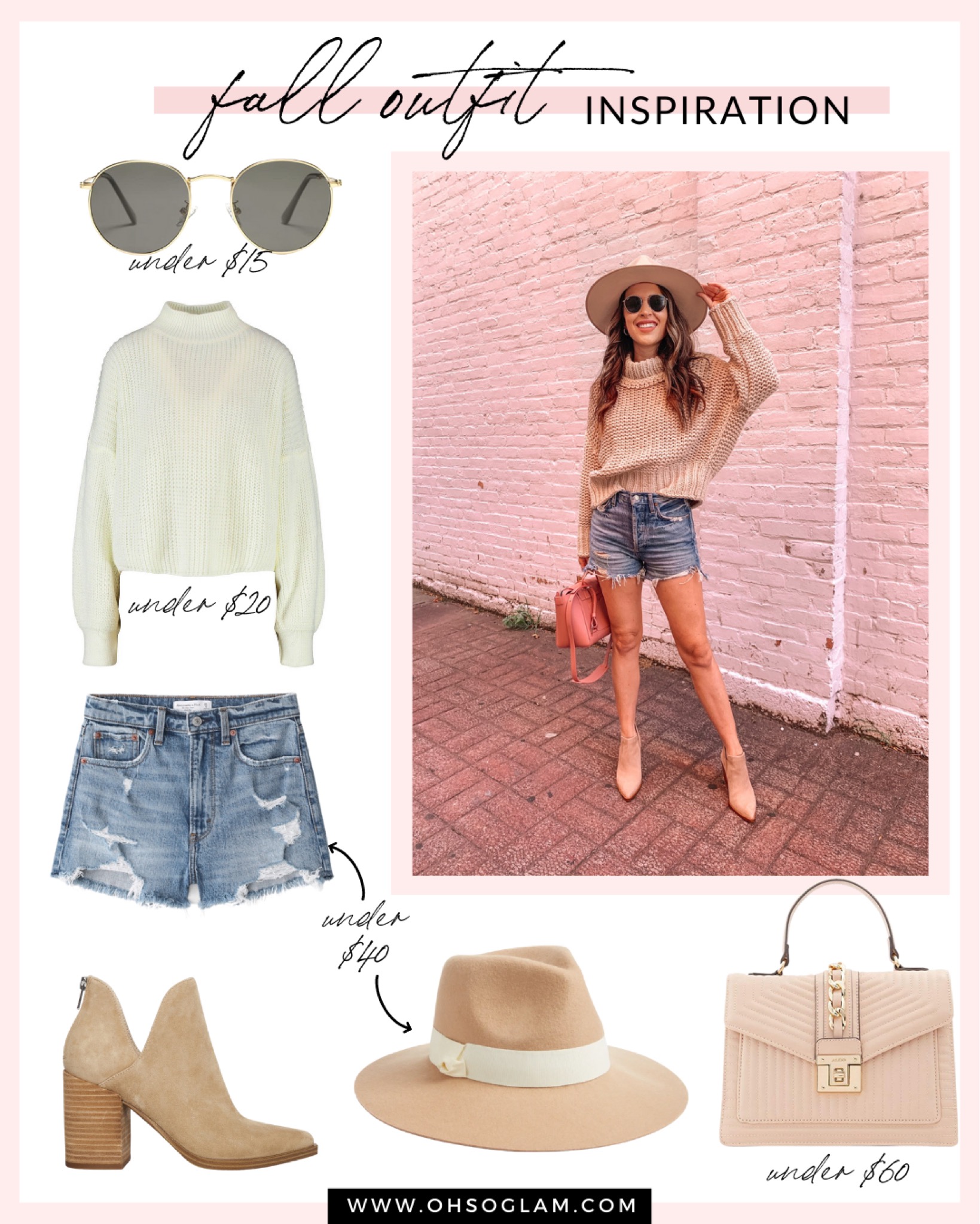 Denim Shorts Fall Outfit Idea