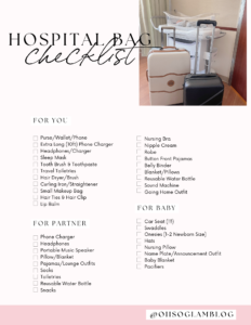 Pregnancy Hospital Bag Checklist
